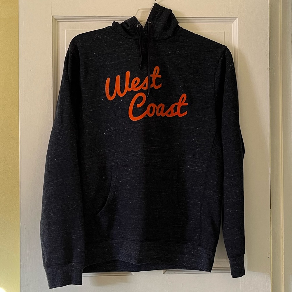 Old Navy Ink Blue Pullover West Coast Graphic Hoodie, Large